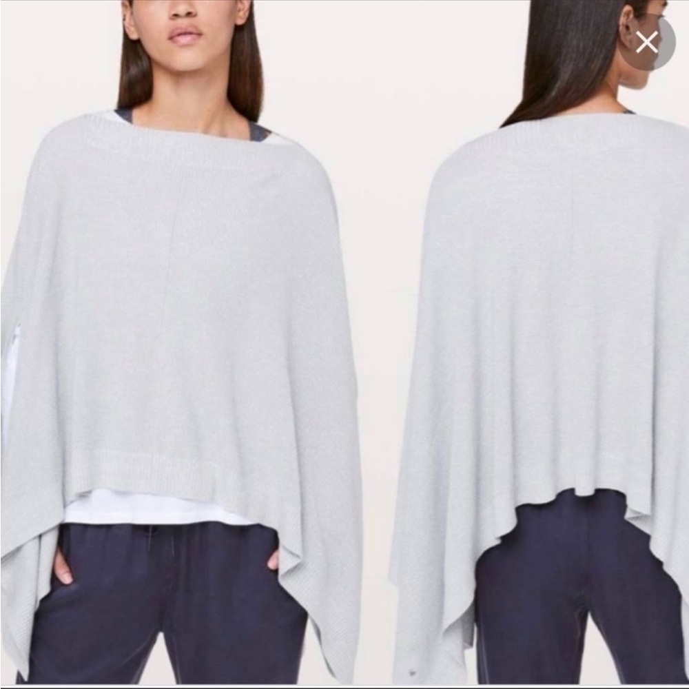 Baby Blue lululemon knit poncho